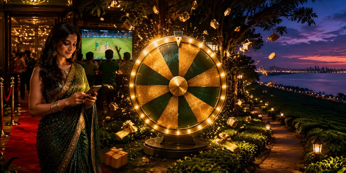 A user enjoying cricket betting in a tea garden setting in Dhaka