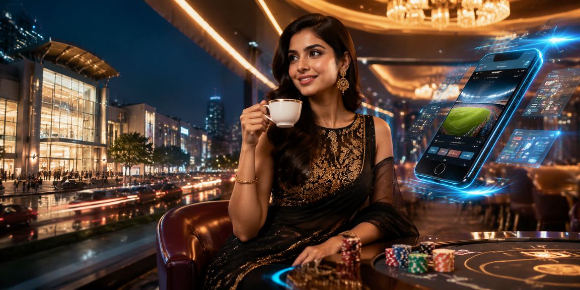 A young Bangladeshi woman enjoying bookmakers Sports Betting and promotions in Dhaka
