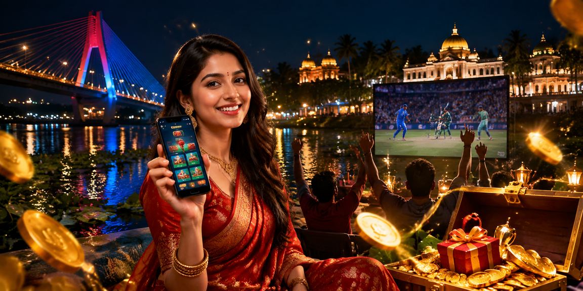 A young Bangladeshi woman enjoying bookmakers cricket betting promotions in Rajshahi